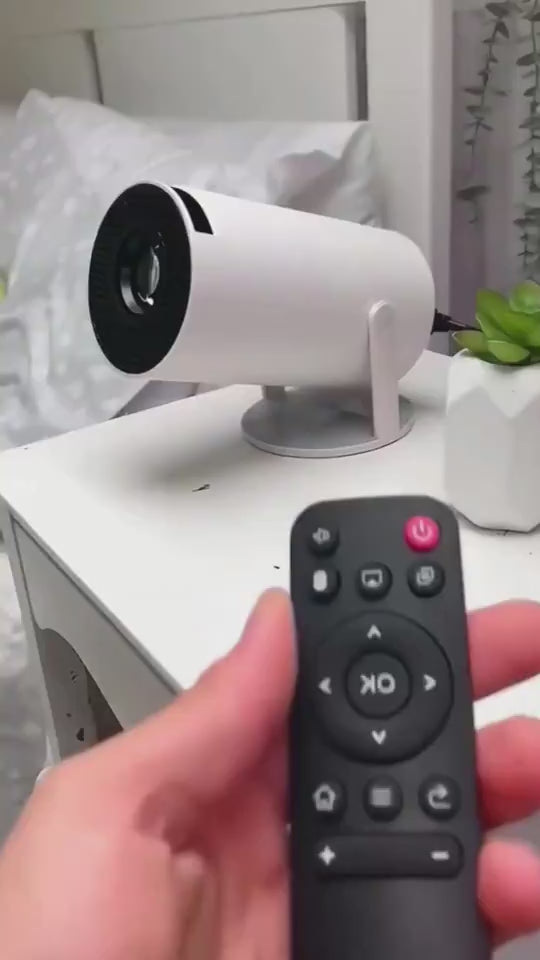 Portable Projector Small Straight Projector For Home Use 180 Degrees Projection Angle Automatic Focus Home Video Projector